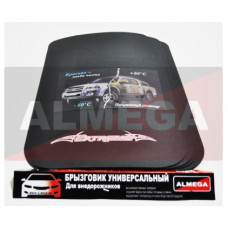 Брызговик универсальный [ALMEGA] - EXTREME (большой, цвет-черный) 4шт в комплекте