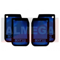 Брызговик универсальный [ALMEGA] цвет-карбон металлик синий, для внедор.,квадроцик.,прицеп. (4шт.)