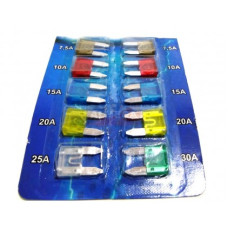 Предохранители флажковые в блистере мини (набор 10шт.)