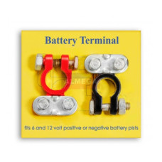 Клемма АКБ "+" и "-" "IN-038" красно-черная