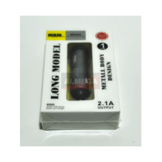 Зарядное устройство в прикуриватель 1 слот USB/2,1А,30W (отдельно блок) метал., 83мм.