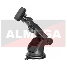 Держатель мобильного телефона WALKER CX-012 выдвижной магнитный с присоской, черный