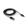 Кабель USB "WALKER" microUSB с пружинами 1м. (2.4А), черный, С720,в индив. коробке