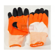 Перчатки рабочие нейлоновые "Ноготки" с нитрилом