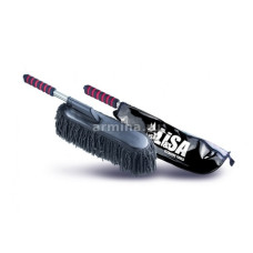 Щетка для удаления пыли "Li-Sa" из микрофибры, поролоновая раздвиж. ручка, 59-69 см, в чехле