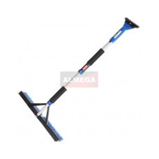 Щетка - скребок для снега и льда "SAPFIRE" телескопич. 90-120см, раскладывающаяся головка, водосгон