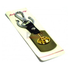 Брелок для авто металлический с гравировкой TOYOTA хром с позолотой