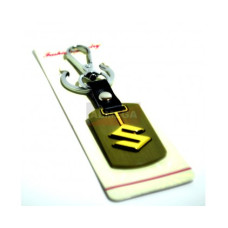 Брелок для авто металлический с гравировкой SUZUKI хром с позолотой