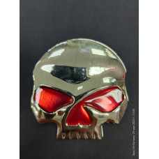 Наклейка хром метал ЧЕРЕП