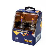 Автолампа Н7 Active Gold+60% 12V 55W PX26d "Маяк"(комплект 2шт)